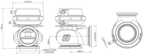 Turbosmart WG40 Comp-Gate40 14psi Blue