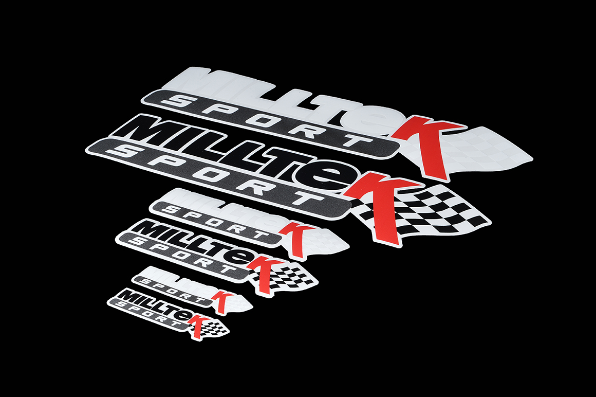 Milltek Stickers Set (6 Pack – White)