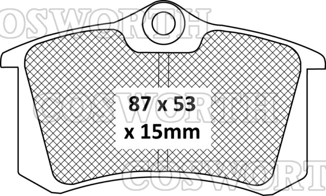 Cosworth StreetMaster Rear Brake Pads VAG, Audi TT, VW Golf & Scirocco