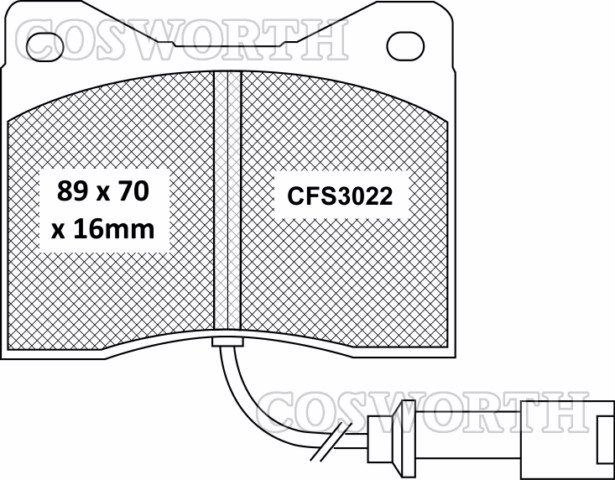 Cosworth StreetMaster Front Brake Pads Sierra Cosworth 2WD 1985-90