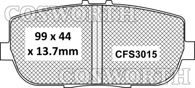 Cosworth StreetMaster Rear Pads Mazda MX5 NC 2006+