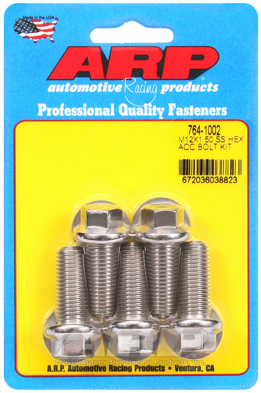 ARP M12 x 1.50 x 30 hex SS bolts