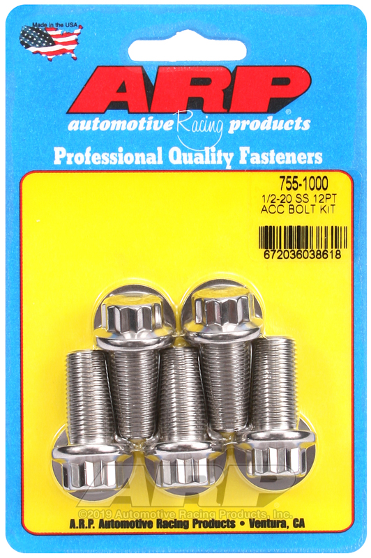 ARP 1/2-20 x 1.000 12pt SS bolts