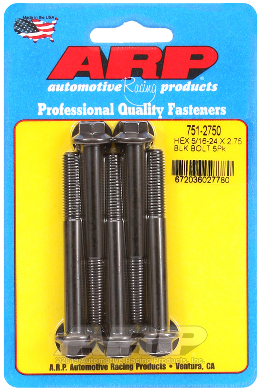 ARP 5/16-24 x 2.750 hex black oxide bolts