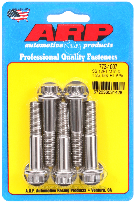 ARP M10 x 1.25 x 50 12pt SS bolts