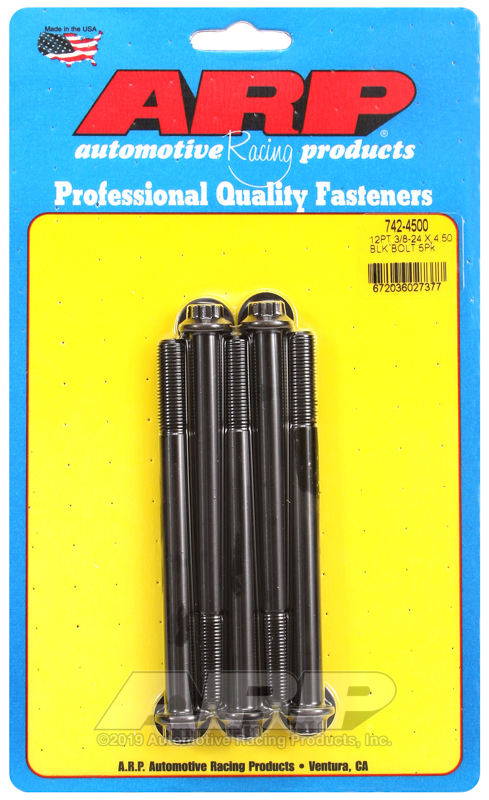 ARP 3/8-24 x 4.500 12pt black oxide bolts