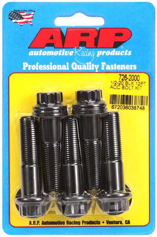 ARP 1/2-20 x 2.000 12pt black oxide bolts