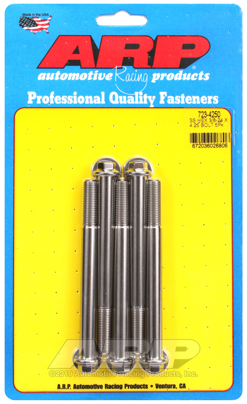 ARP 3/8-24 x 4.250 hex SS bolts