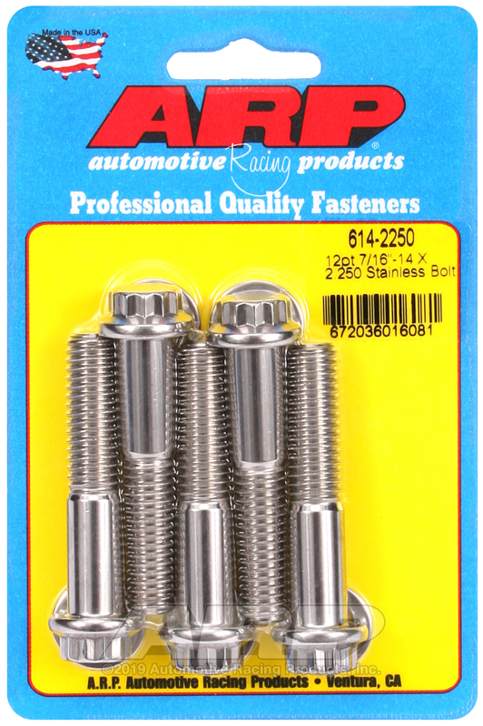 ARP 7/16-14 X 2.250 12pt 1/2 wrenching SS bolts