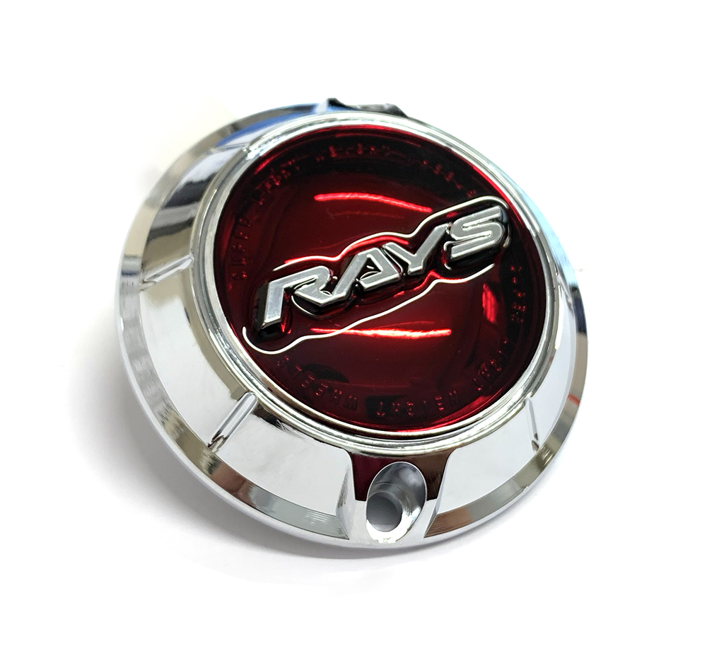 Rays Gramlights 57Xtreme, 57Transcend, 57Ultimate Centre Cap – Red With Silver
