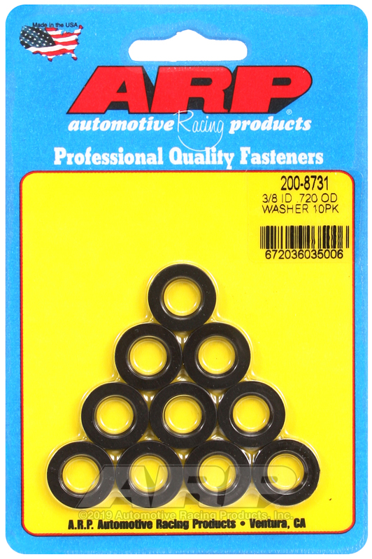 ARP 3/8 ID .720 OD black washers