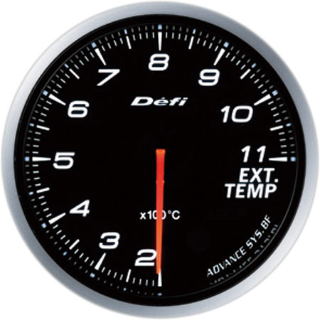 Defi Adv Bf Ext Temp White Gauge
