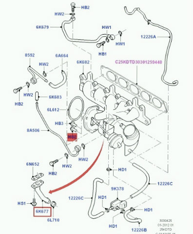 Ford Oil Return Pipe
