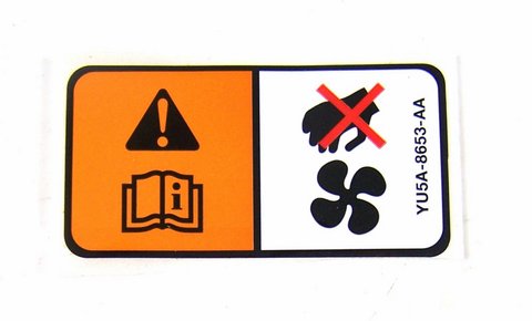 Ford Rad fan Warning Sticker Decal