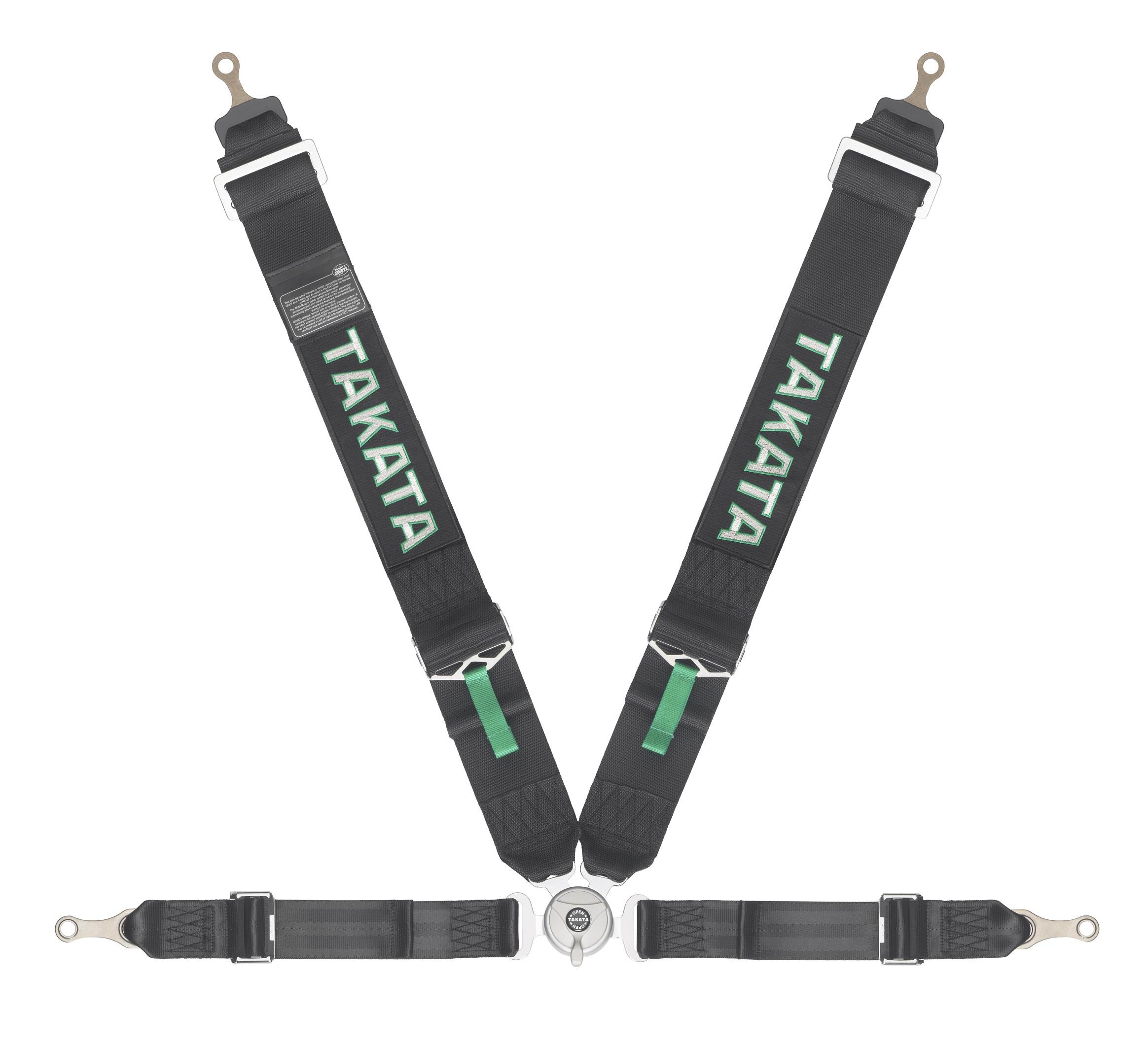 Takata Race 4 Left Black (bolt-on  pull up) FIA with asm Black