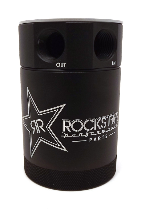 Mishimoto Rockstar Compact baffled Oil Catch Can, 2 port