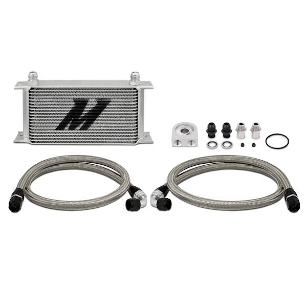 Mishimoto Universal Thermostatic 19 Row Oil Cooler Kit Silv
