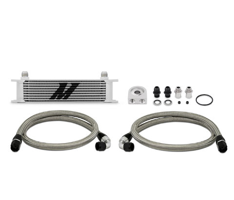 Mishimoto Universal 10 Row Oil Cooler Kit Silver