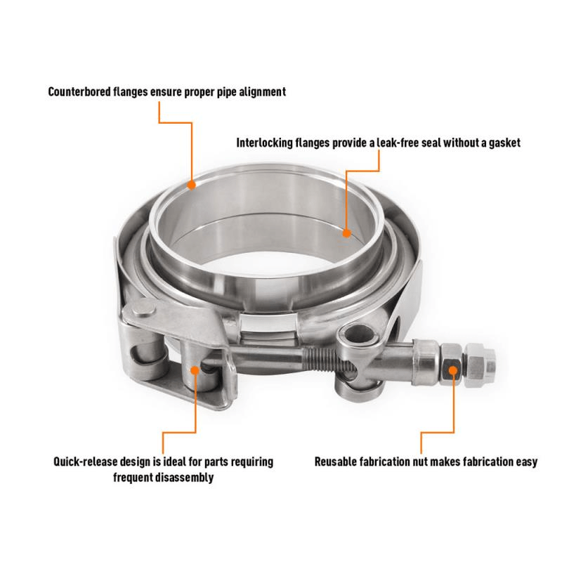 Mishimoto Stainless Steel V-Band Clamp 2.5in 63.5mm