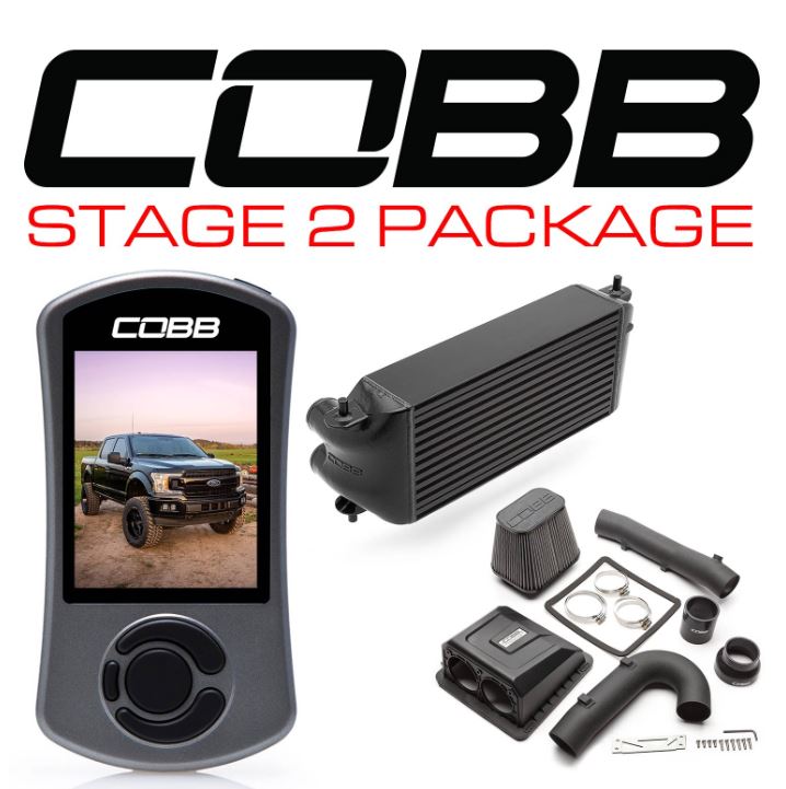 COBB  Ford Stage 2 Power Package Black (Factory Location Intercool