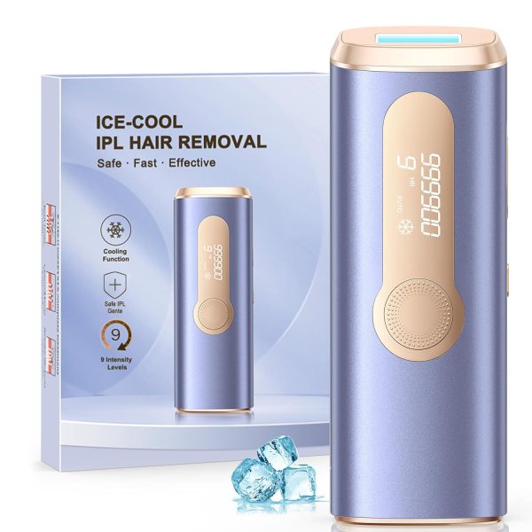 AMOTAOS Laser Hair Removal, Ice Cooling IPL Hair Removal for Women, Painless & Long-Lasting Epilator Hair Removal Device for Face Armpits Arms Bikini Line Leg Whole Body Use, Purple AMOTAOS Laser Hair Removal, Ice Cooling IPL Hair Removal for Women, Painless & Long-Lasting Epilator Hair Removal Device for Face Armpits Arms Bikini Line Leg Whole Body Use, Purple