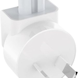 2 Pack AU Plug Duck Head Adapter Converter for Apple MacBook Mac iPad iPhone AC Power Wall Charger Brick Block Australian New Zealand China NZ CN Travel Connector, White