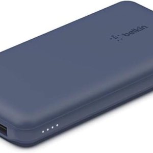 Belkin BoostCharge USB-C Portable Charger 10K Power Bank w/ 1 USB-C Port and 2 USB-A Ports & Included USB-C to USB-A Cable for iPhone 15, 15 Plus, 15 Pro, 15 Pro Max, Samsung Galaxy S24 & More – Blue