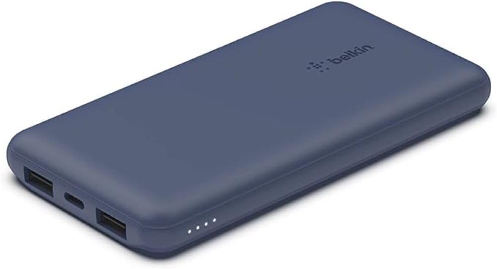 Belkin BoostCharge USB-C Portable Charger 10K Power Bank w/ 1 USB-C Port and 2 USB-A Ports & Included USB-C to USB-A Cable for iPhone 15, 15 Plus, 15 Pro, 15 Pro Max, Samsung Galaxy S24 & More – Blue Belkin BoostCharge USB-C Portable Charger 10K Power Bank w/ 1 USB-C Port and 2 USB-A Ports & Included USB-C to USB-A Cable for iPhone 15, 15 Plus, 15 Pro, 15 Pro Max, Samsung Galaxy S24 & More – Blue