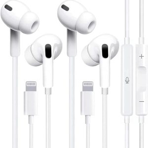 Earbuds Wired Headphones, Wired Earphones Lossless Sound Quality, Earbuds for Clear Calls, Built-in Microphone Noise Reduction Headphones Compatible with iPhone 14/13/12/11 Pro/Max/X/8 (2 Pack)