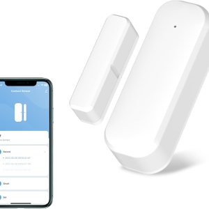 4-Pack Smart Door and Window Sensor, 2.4G WiFi Door Sensor, Tuya/Smart Life Contact Sensors for Home Security & Smart Home Automation, Compatible with Alexa Google Assistant