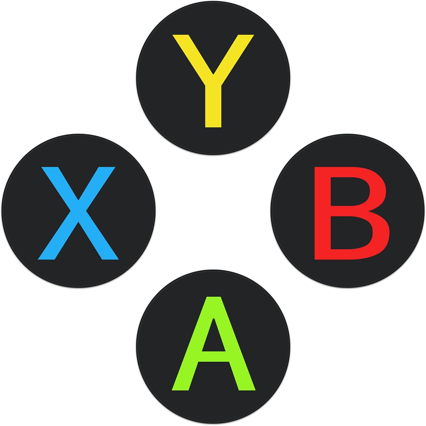 ABXY Silicone Gaming Coasters – Set of Four – Game Room Décor ABXY Silicone Gaming Coasters – Set of Four – Game Room Décor