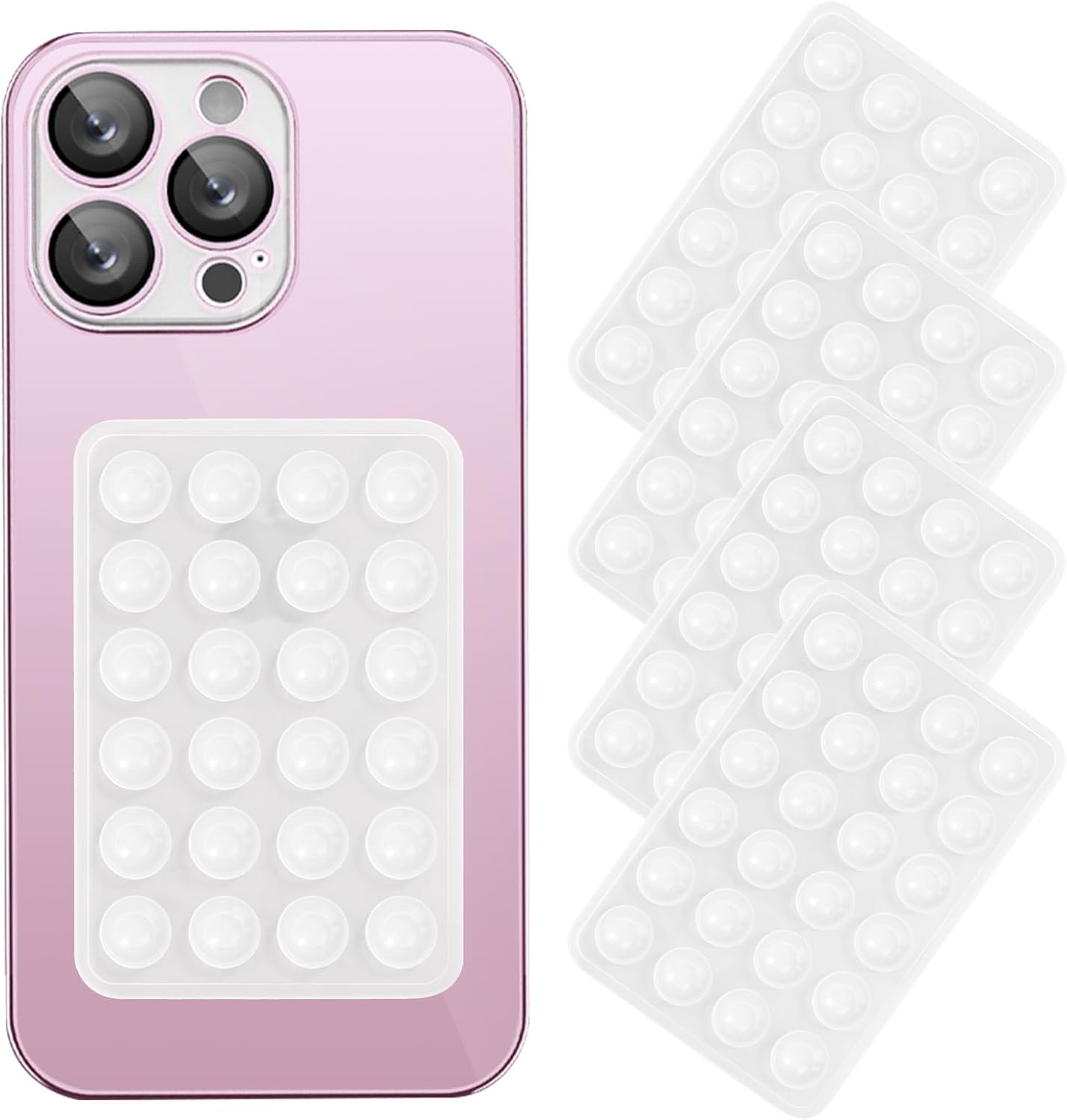 Silicone Phone Case Adhesive Mount, CreaDream Phone Suction Grip Stand, Hands-Free Holder for Selfies and Videos, Strong Adsorption On Mirror, Flat Walls, Compatible with All Phones – 4Packs Silicone Phone Case Adhesive Mount, CreaDream Phone Suction Grip Stand, Hands-Free Holder for Selfies and Videos, Strong Adsorption On Mirror, Flat Walls, Compatible with All Phones – 4Packs