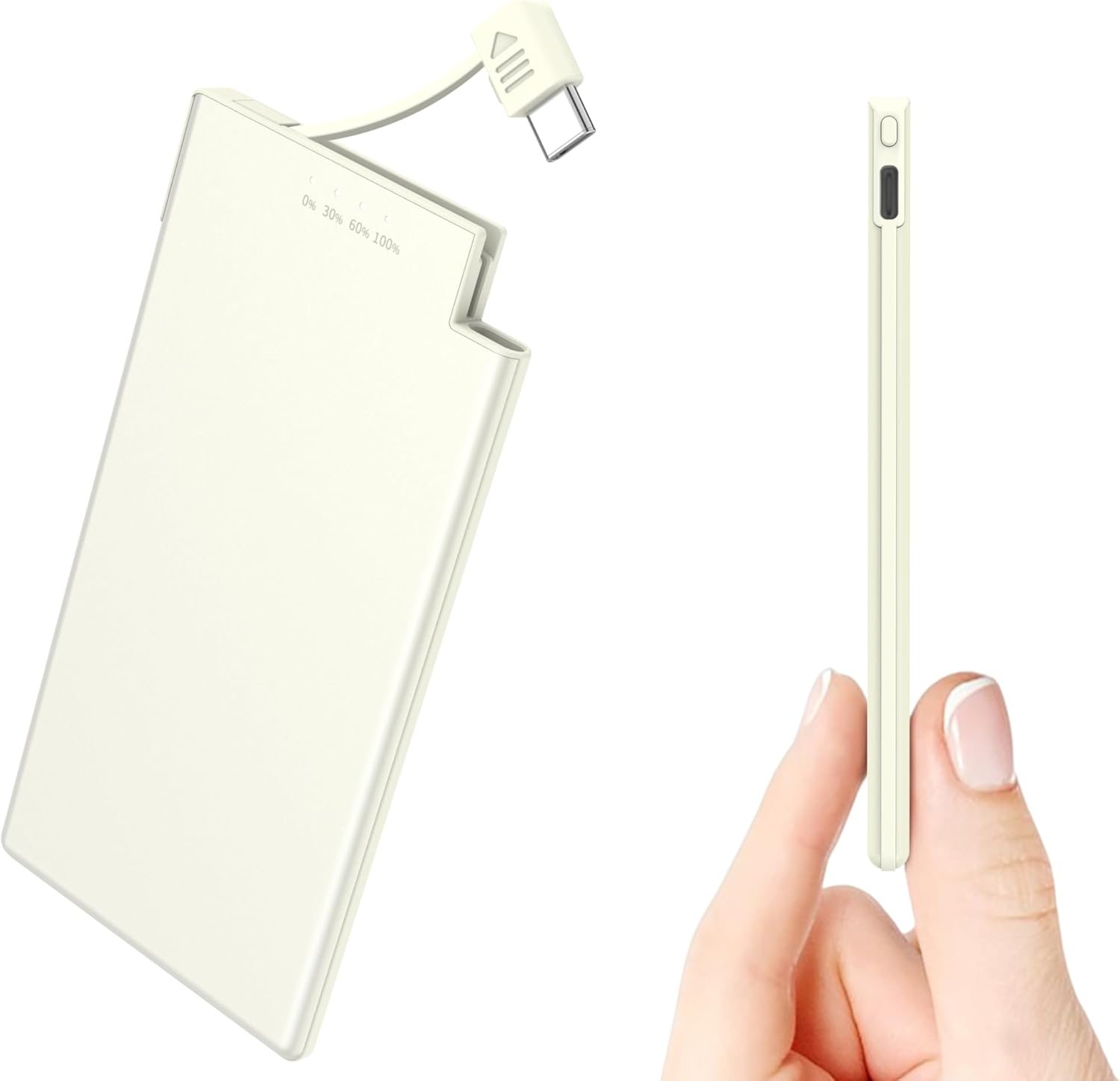 Auskang Portable Charger with Built in USB-C Cable Slim 5000mAh Power Bank Compatible with Samsung, Google Pixel, Android Phones, iPhone15 Series etc, Thin Battery Pack Auskang Portable Charger with Built in USB-C Cable Slim 5000mAh Power Bank Compatible with Samsung, Google Pixel, Android Phones, iPhone15 Series etc, Thin Battery Pack