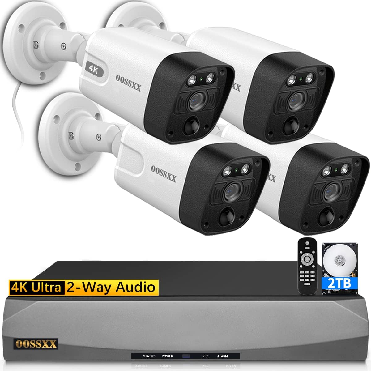 (4K/8.0 Megapixel & 130° Ultra Wide-Angle) 2-Way Audio PoE Outdoor Home Security Camera System Wired Outdoor Video Surveillance IP Cameras System (4K/8.0 Megapixel & 130° Ultra Wide-Angle) 2-Way Audio PoE Outdoor Home Security Camera System Wired Outdoor Video Surveillance IP Cameras System