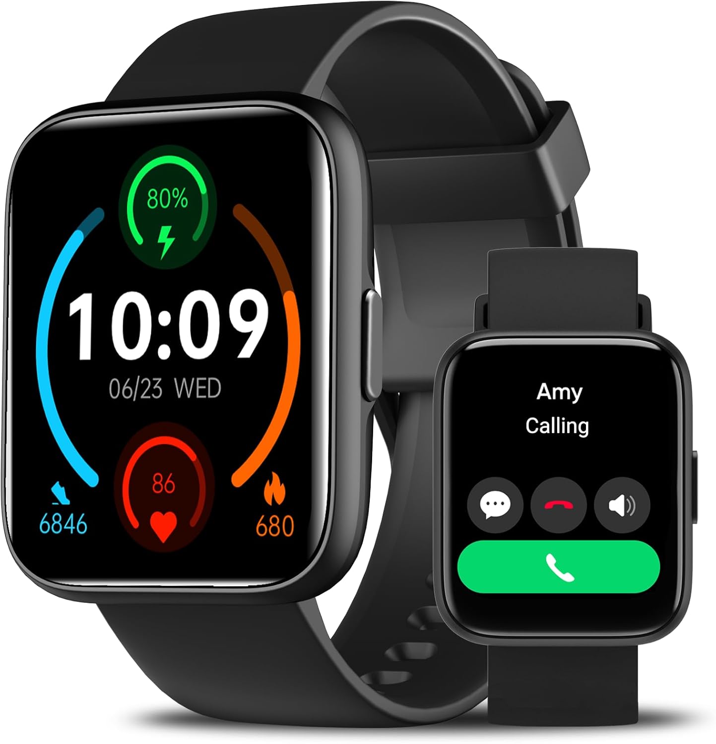 Smart Watch for Men Women – Answer/Make Calls/Quick Text Reply/AI Control, 1.83″ for iPhone Samsung Android Phones Compatible IP68 Smartwatch Heart Rate Blood Oxygen Fitness Tracker (Black) Smart Watch for Men Women – Answer/Make Calls/Quick Text Reply/AI Control, 1.83″ for iPhone Samsung Android Phones Compatible IP68 Smartwatch Heart Rate Blood Oxygen Fitness Tracker (Black)