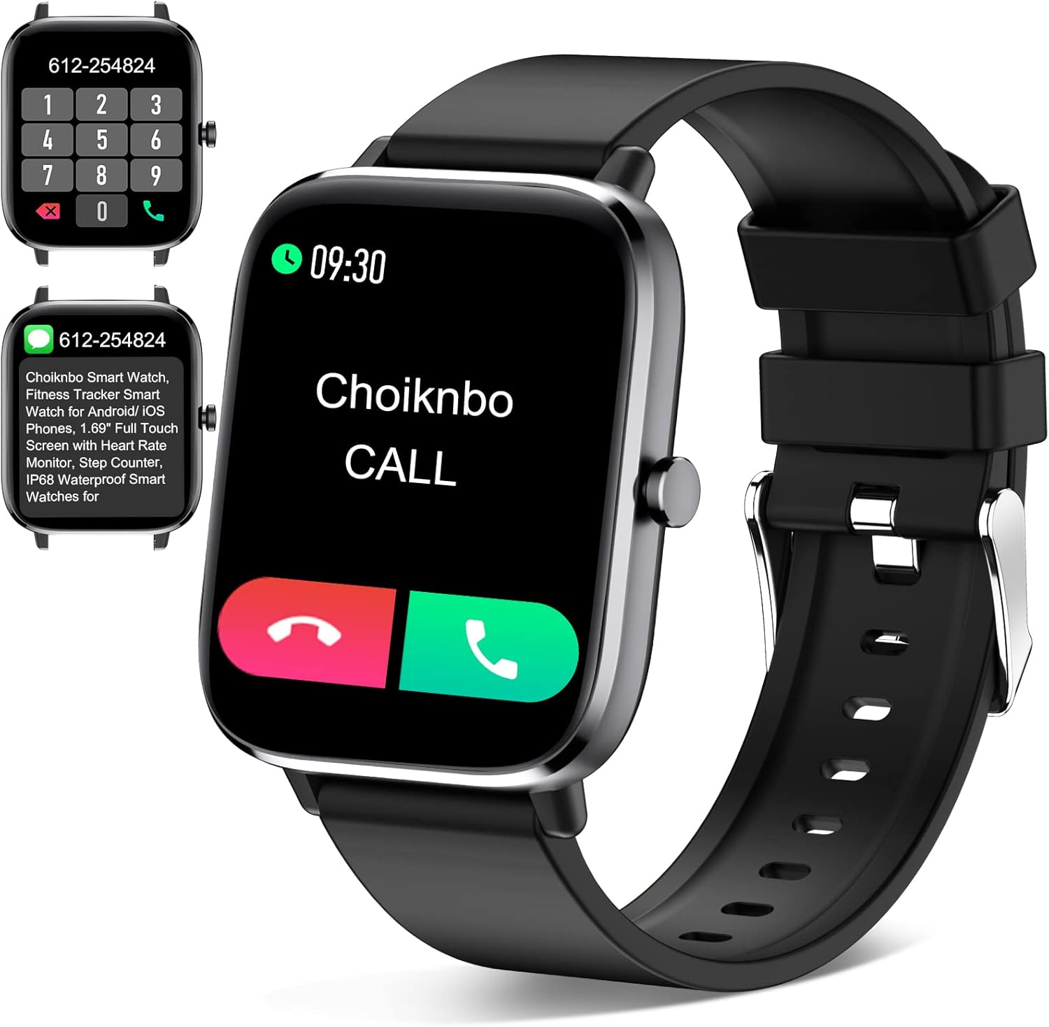 Smart Watch, Smart Fitness Tracker Watches Android iOS Phones Compatible, IP67 Waterproof with Bluetooth Answer/Make Call/Text Message/Sleep/Heart Rate/Blood Oxygen Smartwatch for Men Women Black Smart Watch, Smart Fitness Tracker Watches Android iOS Phones Compatible, IP67 Waterproof with Bluetooth Answer/Make Call/Text Message/Sleep/Heart Rate/Blood Oxygen Smartwatch for Men Women Black
