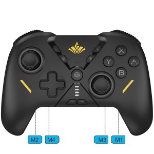 MOGEMYTH Switch Controller, Wireless PC Game Controller with Turbo Dual-Vibration, BT Controller for Android/IOS/NS/Windows 7/8/10/11