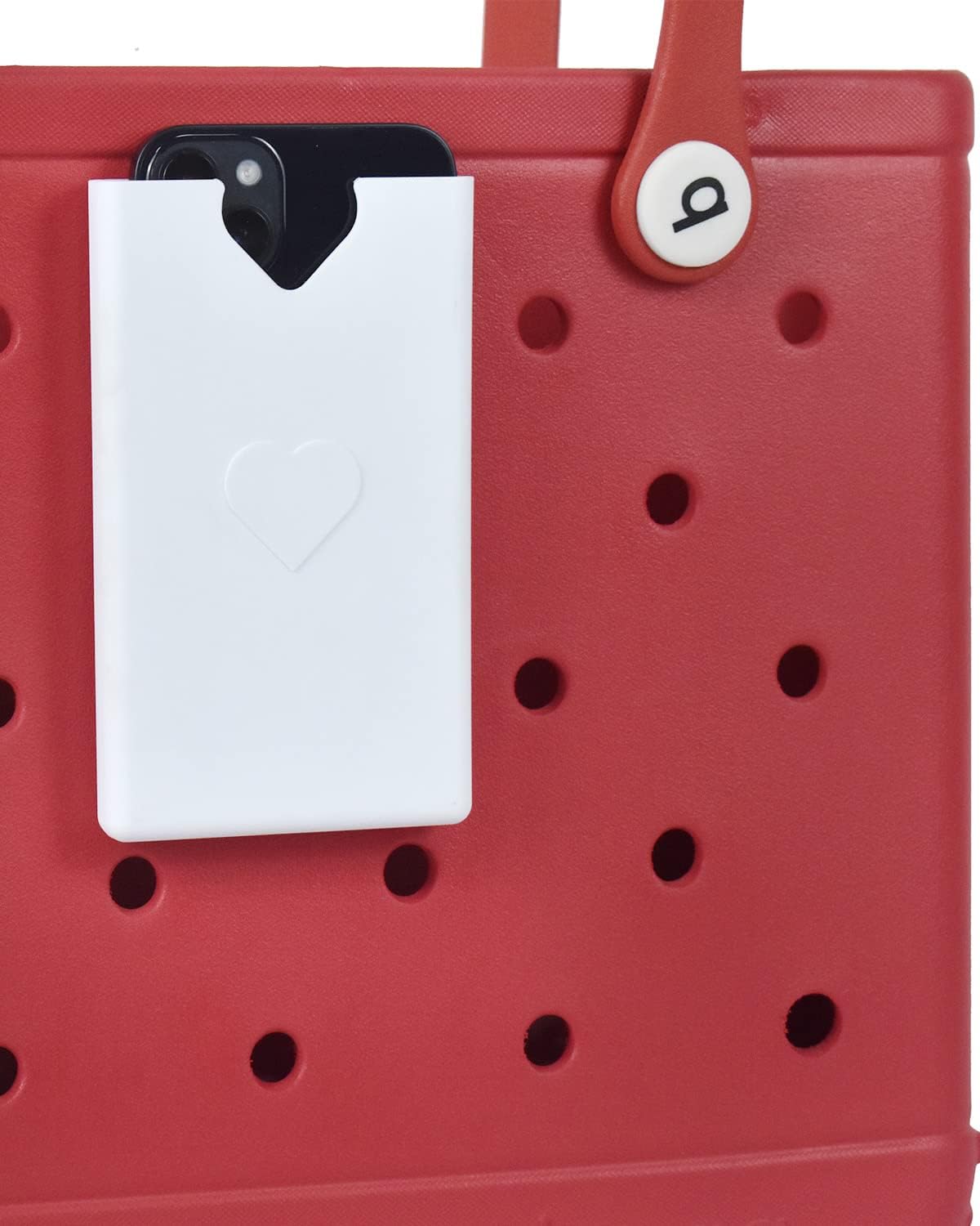 Soft Rubber Phone Holder Decoration for Beach Tote Bag Rubber Bracket Mobile Phone Holder Ornament Accessories Compatible with Bogg Bags (White) Soft Rubber Phone Holder Decoration for Beach Tote Bag Rubber Bracket Mobile Phone Holder Ornament Accessories Compatible with Bogg Bags (White)