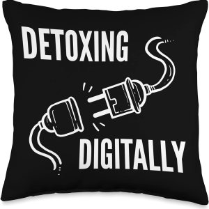 Detoxing Digitally Personality or Celebrity Throw Pillow, 16×16, Multicolor