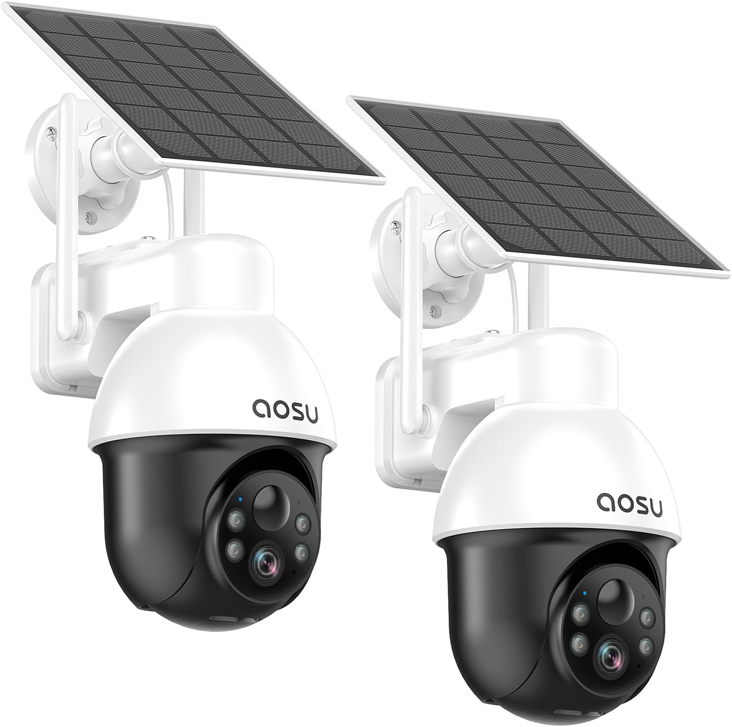 AOSU 3K/5MP Solar Security Cameras System Wireless Outdoor, Battery Powered WiFi Camera for Home Security, Panoramic PTZ, Auto Tracking, Human/Vehicle Detection, Color Night Vision (2 Pack) AOSU 3K/5MP Solar Security Cameras System Wireless Outdoor, Battery Powered WiFi Camera for Home Security, Panoramic PTZ, Auto Tracking, Human/Vehicle Detection, Color Night Vision (2 Pack)