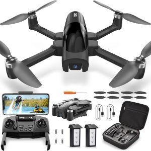 GPS Drone with 4K Camera for Adults, TSRC A6 Foldable RC Quadcopter with Auto Return, Follow Me, Optical Flow, Waypoint Fly, Circle Fly, Headless Mode, Altitude Hold, 46 Mins Flight Time