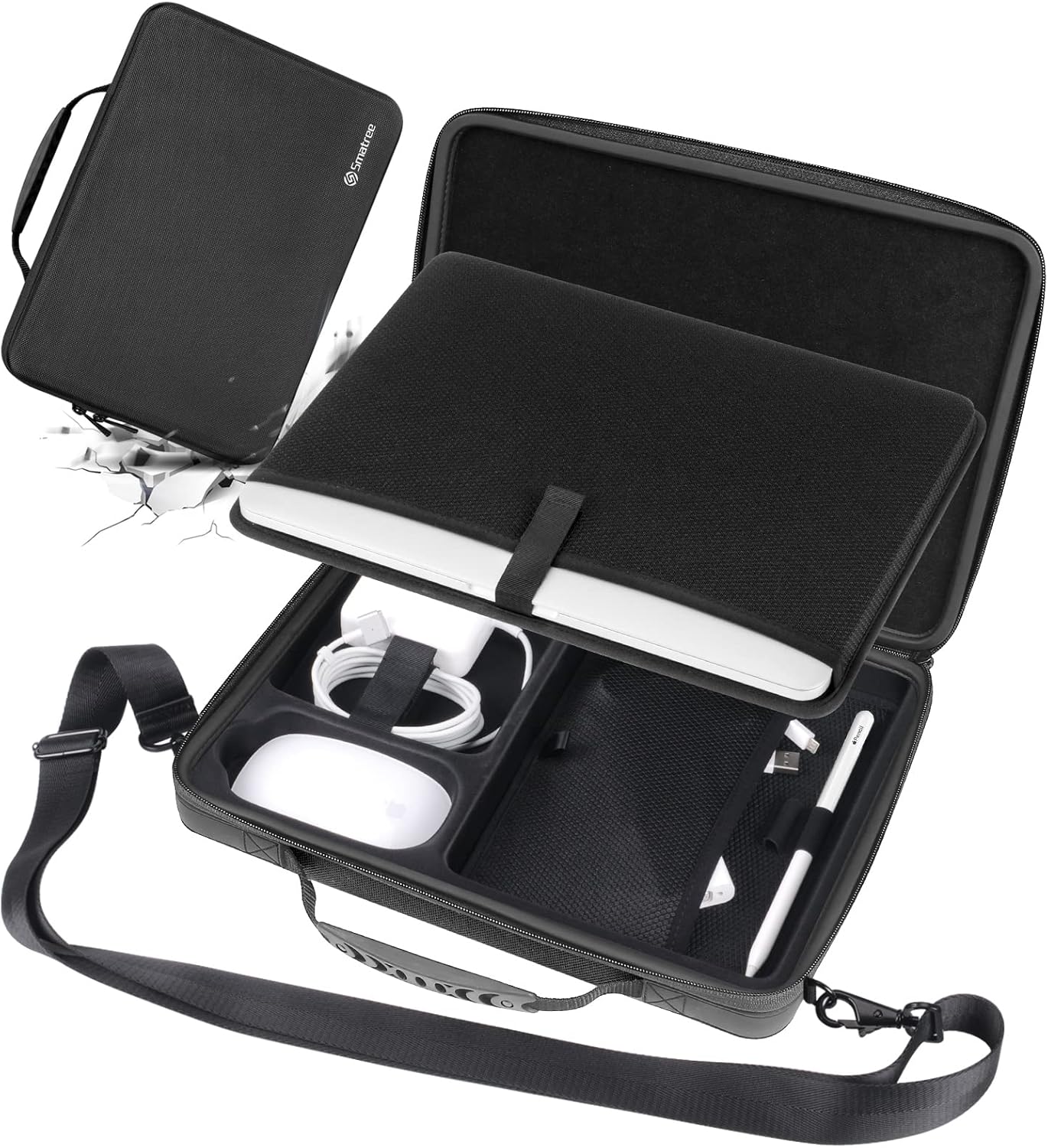 Smatree Hard Shell Carrying Case Compatible for 12-14.2 inch MacBook Pro 2023/13-13.6 inch MacBook Air 2022/12.9 inch iPad Pro/Surface Pro 8, Laptop and Tablet Shoulder Bag (Black) Smatree Hard Shell Carrying Case Compatible for 12-14.2 inch MacBook Pro 2023/13-13.6 inch MacBook Air 2022/12.9 inch iPad Pro/Surface Pro 8, Laptop and Tablet Shoulder Bag (Black)