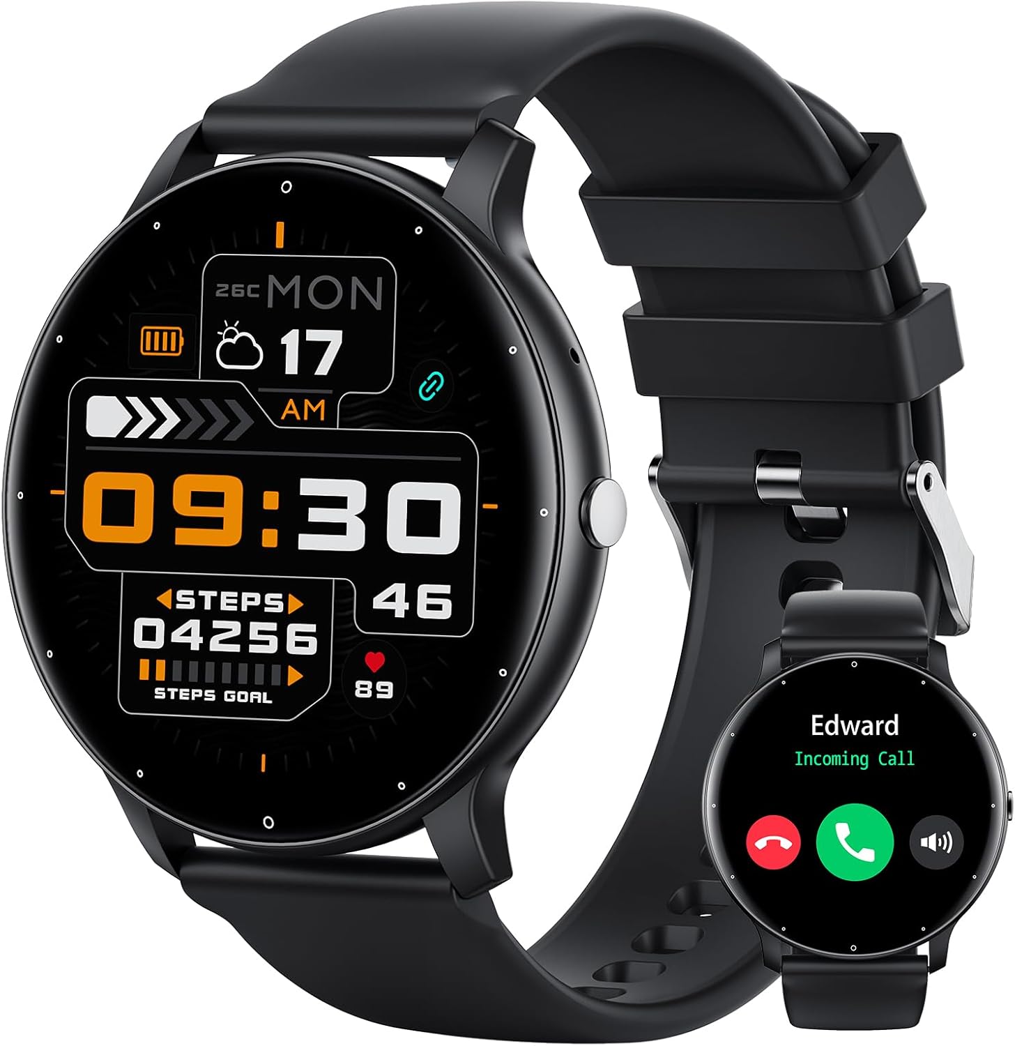 Smart Watch for Men Women(Answer/Make Calls), 1.39″ HD Fitness Tracker Watch with 30 Sport Modes, Heart Rate/SpO2/Sleep Monitor, IP68 Waterproof Activity Tracker for iPhone & Android, Black Smart Watch for Men Women(Answer/Make Calls), 1.39″ HD Fitness Tracker Watch with 30 Sport Modes, Heart Rate/SpO2/Sleep Monitor, IP68 Waterproof Activity Tracker for iPhone & Android, Black