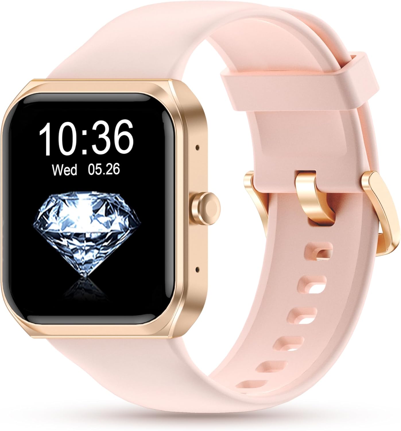 Fitness Smart Watch for Women Men, Android iOS iPhone Compatible, IP68 Waterproof, 1.91” Lager Screen with Text and Call, Heart Rate, Blood Oxygen, Sleep Tracker, Long Battery Life, Pink Fitness Smart Watch for Women Men, Android iOS iPhone Compatible, IP68 Waterproof, 1.91” Lager Screen with Text and Call, Heart Rate, Blood Oxygen, Sleep Tracker, Long Battery Life, Pink