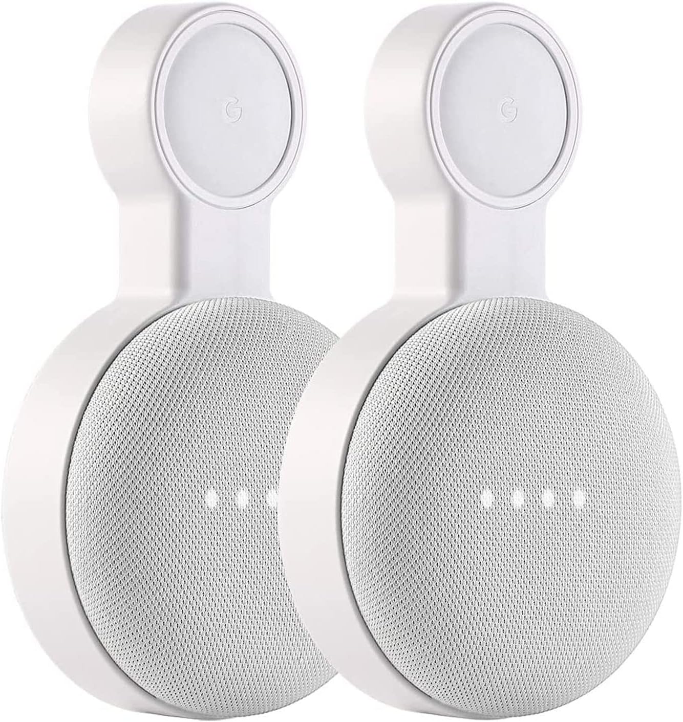 Outlet Wall Mount Holder for Google Nest Mini and Google Home Mini, A Space-Saving Accessories with Cord Management for Google Mini Smart Speaker, No Messy Wires or Screws (2 Pack) Outlet Wall Mount Holder for Google Nest Mini and Google Home Mini, A Space-Saving Accessories with Cord Management for Google Mini Smart Speaker, No Messy Wires or Screws (2 Pack)