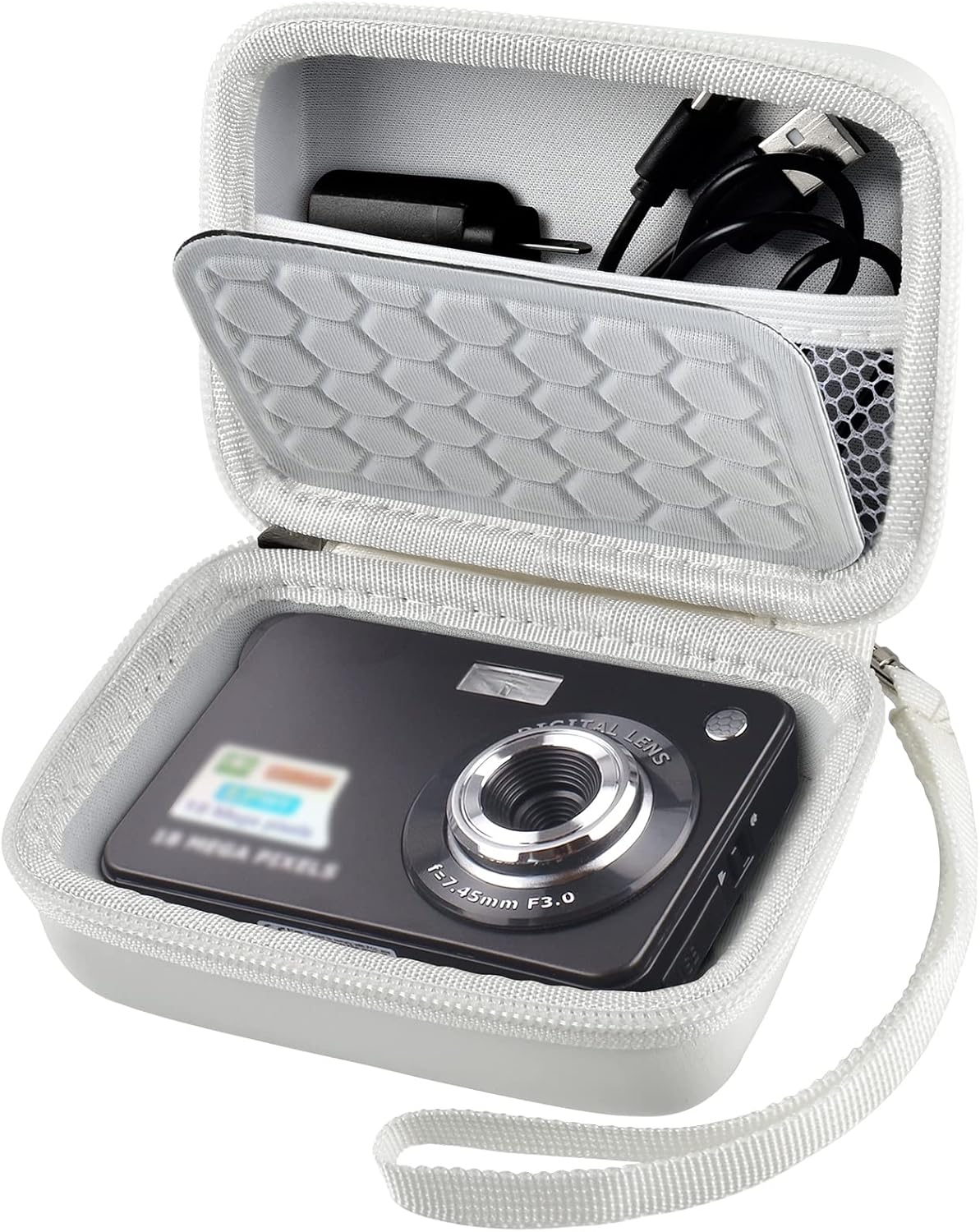 Carrying & Protective Case for Digital Camera, AbergBest 21 Mega Pixels 2.7″ LCD Rechargeable HD/Kodak Pixpro/Canon PowerShot ELPH 180/190 / Sony DSCW800 / DSCW830 Cameras for Travel – White Carrying & Protective Case for Digital Camera, AbergBest 21 Mega Pixels 2.7″ LCD Rechargeable HD/Kodak Pixpro/Canon PowerShot ELPH 180/190 / Sony DSCW800 / DSCW830 Cameras for Travel – White