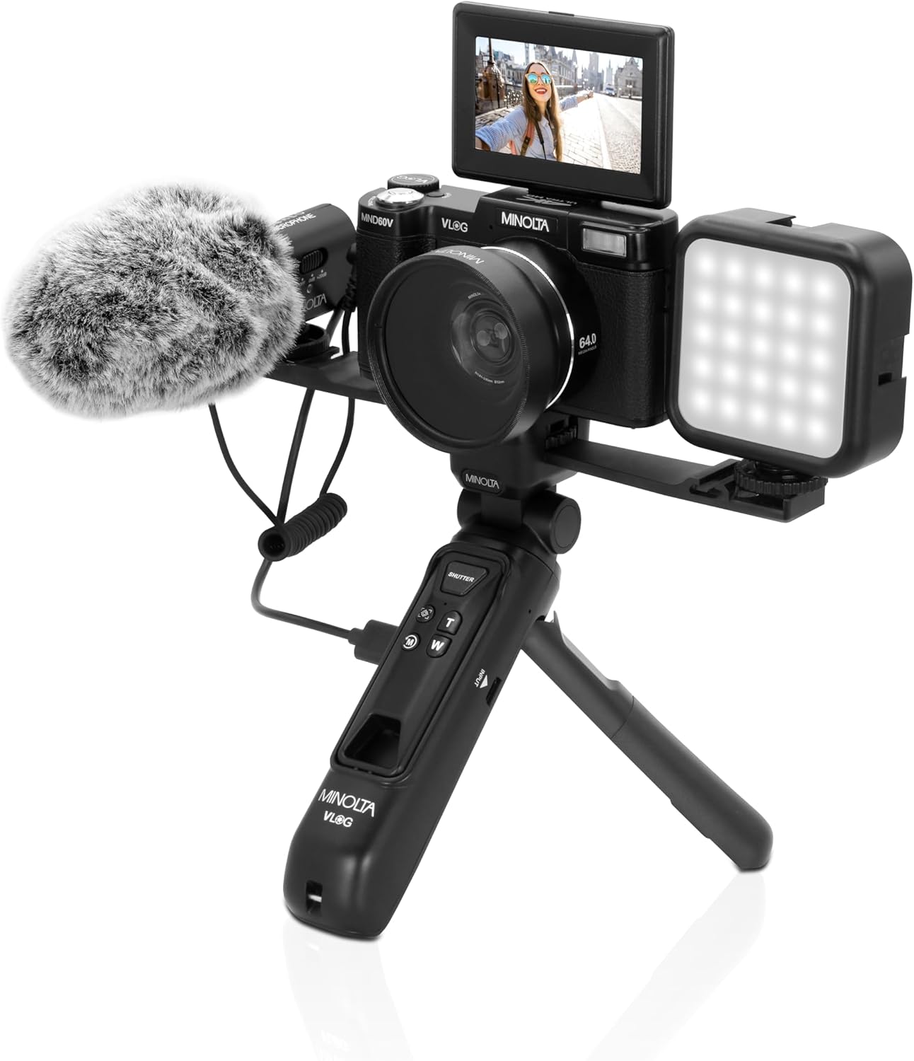 Minolta MND60V 64 MP Autofocus / 4K60FPS Ultra HD VLOG Camera Kit Minolta MND60V 64 MP Autofocus / 4K60FPS Ultra HD VLOG Camera Kit