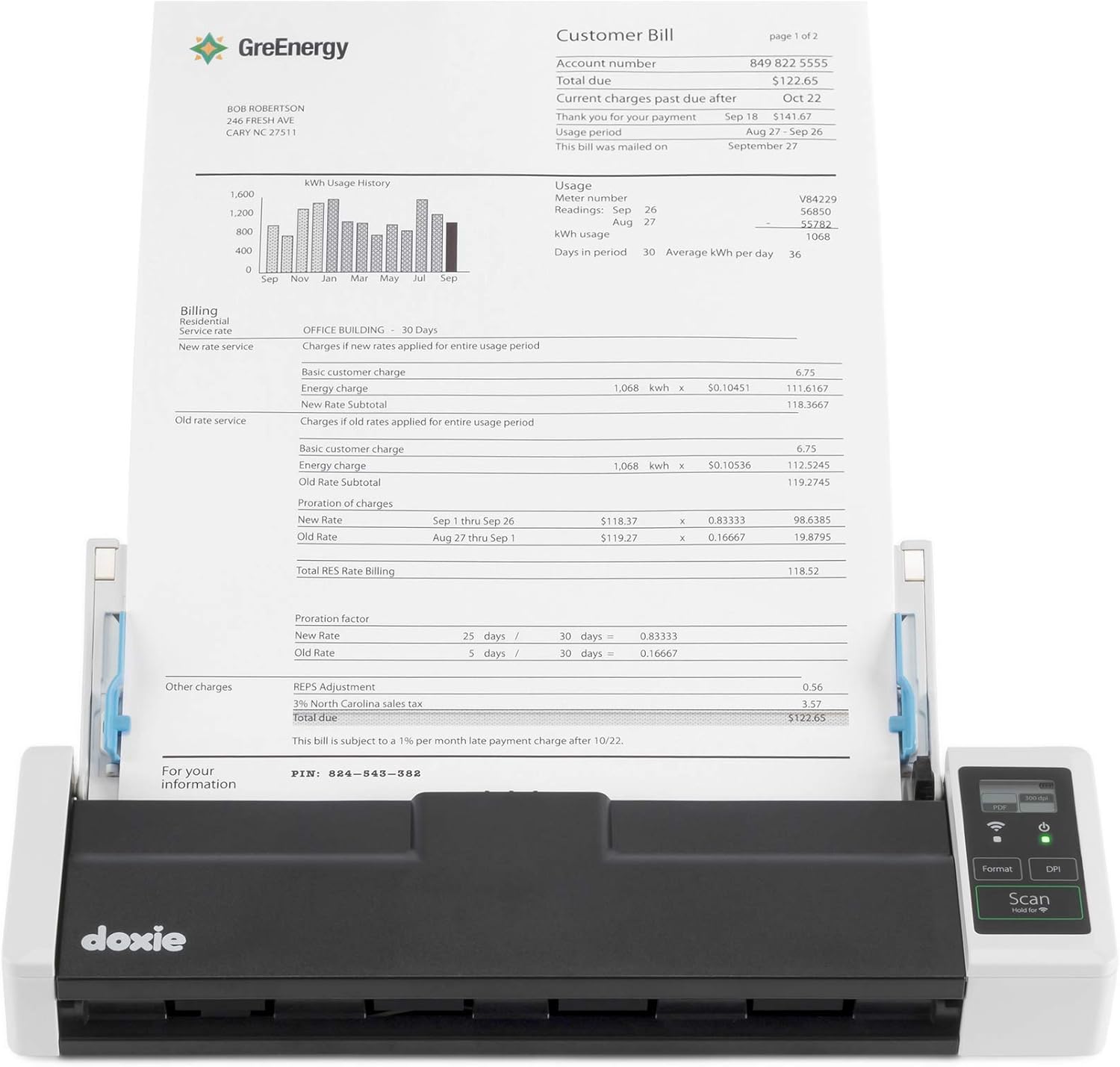 Doxie Q2 — Wireless Rechargeable Document Scanner with Automatic Document Feeder (ADF) Doxie Q2 — Wireless Rechargeable Document Scanner with Automatic Document Feeder (ADF)