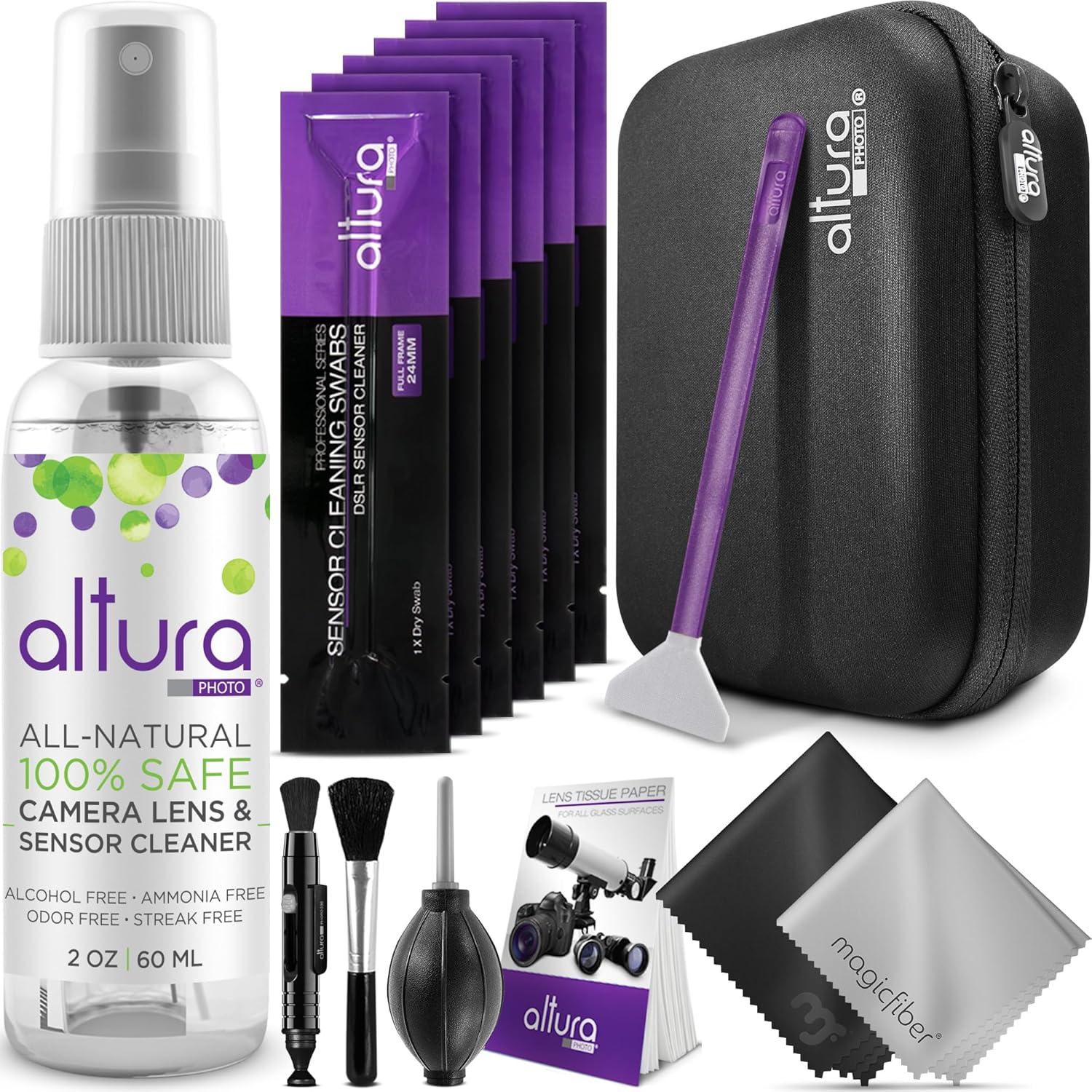 Altura Photo Professional Full Frame Sensor Cleaning Kit – Camera Cleaning Kit for FF DSLR & Mirrorless Cameras – w/Sensor Cleaning Swabs & Case, Works as Camera Lens Cleaning Kit, Sensor Cleaner Altura Photo Professional Full Frame Sensor Cleaning Kit – Camera Cleaning Kit for FF DSLR & Mirrorless Cameras – w/Sensor Cleaning Swabs & Case, Works as Camera Lens Cleaning Kit, Sensor Cleaner
