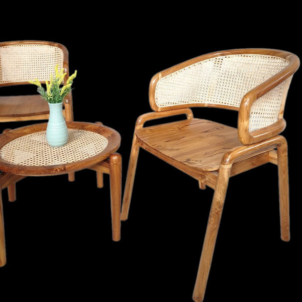 Patio teak chair rattan for terrace made in java Patio teak chair rattan for terrace made in java